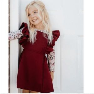 NEW Ruffle back Suspender dress